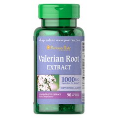 Корень валерианы экстракт Puritan's Pride Valerian Root Extract 1000 mg (90 капс) пуританс прайд