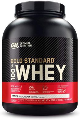 Сывороточный протеин изолят Optimum Nutrition 100% Whey Gold Standard 2270 грамм cookies & cream
