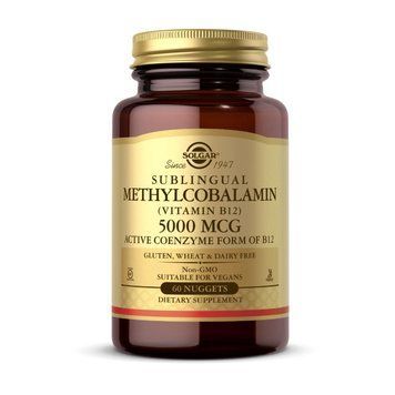 Вітамін Б 12 Solgar Vitamin B 12 5000 mcg Sublingual Methylcobalamin 60 мармеладок