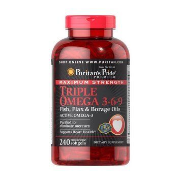 Омега 3-6-9 Puritan's Pride Maximum Strength Triple Omega 3-6-9 240 капс