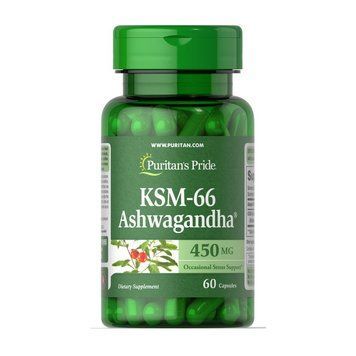 Ашваганда Puritan's Pride KSM-66 Ashwagandha 450 mg 60 капсул