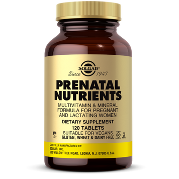 Мультивітаміни для Вагітних, Prenatal Nutrients, Solgar, 120 таблеток