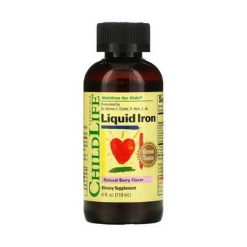 Жидкое железо для детей ChildLife Liquid Iron 118 мл Natural Berry