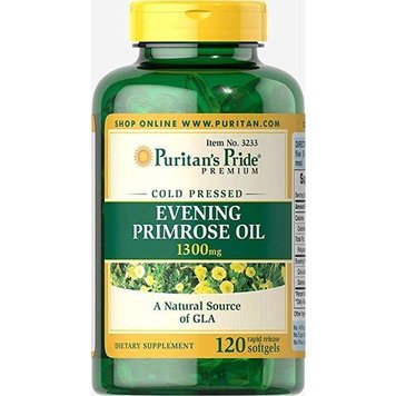 Олія Примули Вечірньої Puritan's Pride Evening Primrose Oil 1300 mg with GLA (120 капс)