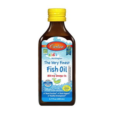 Риб'ячий жир для дітей Carlson Labs Kid's The VeryFinest Fish Oil 800 mg Omega-3s 200 мл