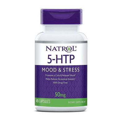 5-гідрокситриптофан Natrol 5-HTP 50 mg mood & stress 45 капсул
