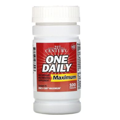 Комплекс витаминов и минералов 21st Century One Daily Maximum 100 таблеток