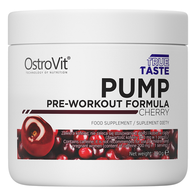 Передтренувальний комплекс OstroVit PUMP Pre-Workout Formula (300 г) cherry