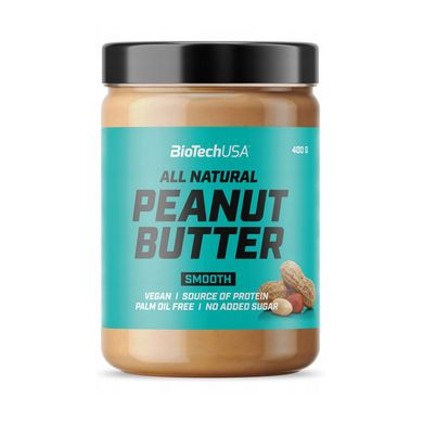 Натуральная арахисовая паста BioTech All Natural Peanut Butter 400 г smooth