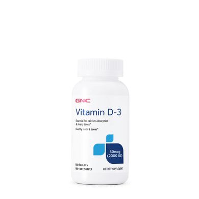 Вітамін Д3 GNC Vitamin D-3 2000 IU (180 таб)