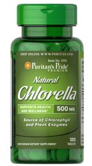 Хлорела Puritan's Pride Natural Chlorella 500 mg (120 таб)