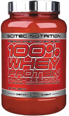 Сироватковий протеїн концентрат Scitec Nutrition 100% Whey Protein Professional 920 грам Арахисовая паста