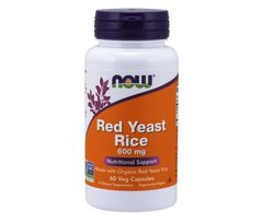 Червоний дріжджовий рис Now Foods Red Yeast Rice 600 mg 60 капсул
