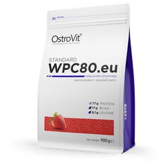 Сывороточный протеин концентрат OstroVit WPC80.eu 900 г strawberry cream