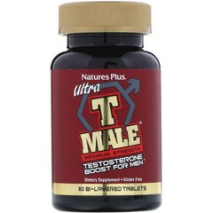 Усилитель Тестостерона для Мужчин, Ultra T Male, Natures Plus, 60 таблеток
