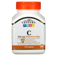 Вітамін C 21st Century Vitamin C with Rose Hips 500 mg 110 таблеток
