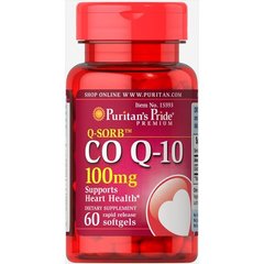 Коэнзим Q10 Puritan's Pride Q-SORB™ Co Q-10 100 mg 30 капс