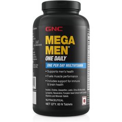 Витамины для мужчин GNC Mega Men Multi One Daily 60 капсул