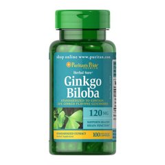 Гинкго билоба Puritan's Pride Ginkgo Biloba 120 mg (100 капс) пуританс прайд