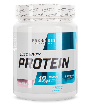 Сывороточный протеин концентрат Progress Nutrition 100% Whey Protein 500 г Ваниль