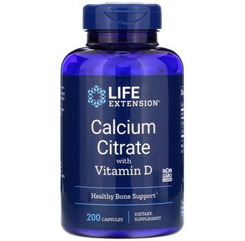 Цитрат кальция с витамином D, Calcium Citrate with Vitamin D, Life Extension, 200 вегетарианских капсул