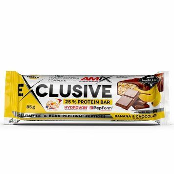 Протеїновий батончик Amix-Nutrition Exclusive Protein Bar 25% 85 г banana & chocolate