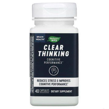Вітаміни для мозку, Clear Thinking, Nature's Way, ясність мислення, 40 капсул