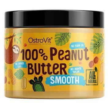 100% Арахісова паста 100% OstroVit Peanut Butter 500 г з медом