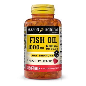 Риб'ячий жир та Омега-3 1000/600мг, Fish Oil & Omega 3, Mason Natural, 30 гелевих капсул