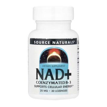 Коферментна форма вітаміну B-3 Source Naturals NAD+ Coenzymated&trade; B-3 30 Жув. Цукерок