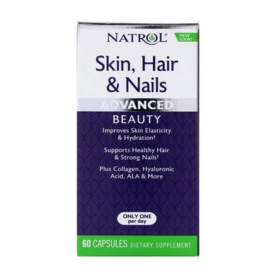Вітаміни для волосся, шкіри і нігтів Natrol Skin, Hair & Nails (60 капс)