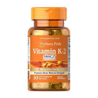 Вітамін K Puritan's Pride Vitamin K-2 50 mcg 30 капсул