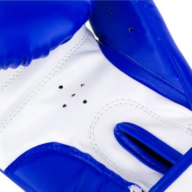 Боксерские перчатки PowerPlay 3004 JR сине-белые 8 унций