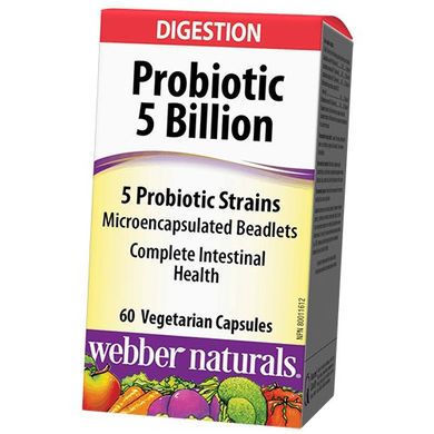 Пробіотики Webber Naturals Probiotic 5 Billion 60 капсул