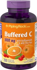 Витамин C Piping Rock Vitamin C 500 mg with Bioflavonoids & Rose Hips 200 каплет