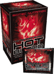 Передтренувальний комплекс Scitec Nutrition Hot Blood 3.0 bох (20г x 25 пак) blood orange