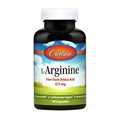 Л-Аргінін Carlson Labs L-Arginine Free-Form Amino Acid 675 mg 90 капсул