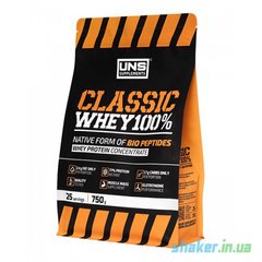 Сироватковий протеїн концентрат UNS Classic Whey 100% (750 г) класик strawberry