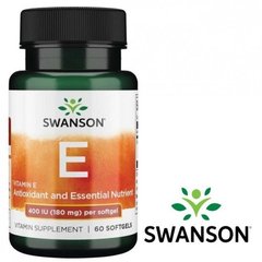 Вітамін Е Swanson Vitamin E 400 IU 60 капсул