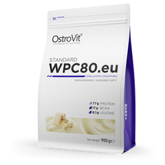 Сывороточный протеин концентрат OstroVit WPC80.eu 900 г white chocolate