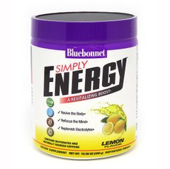 Енергетичний напій в порошку, Смак Винограду, Bluebonnet Nutrition, Simply Energy Lemon, 300 г