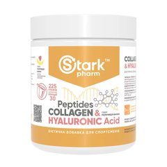 Пептиди колагену та гіалуронова кислота Stark Pharm Collagen Peptides & Hyaluronic Acid 225 г Strawberry Banana
