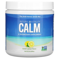 Напій-Антистрес, смак солодкий лимон, CALM, The Anti-Stress Drink Mix, Natural Vitality, 226 гр (8 унцій)