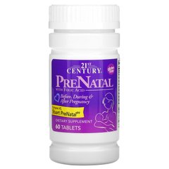 Вітаміни для вагітних 21st Century PreNatal with Folic Acid 60 таблеток
