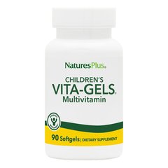 Комплекс витаминов Для Детей, Children's Vita-Gels, Nature's Plus, вкусом апельсина, 90 гелевых капсул