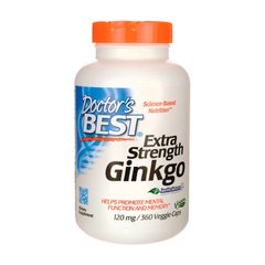Гинкго билоба Doctor's BEST Extra Strength Ginkgo 120 mg 360 капс