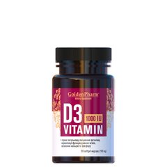 Вітамін D3 Golden Pharm Vitamin D3 1000 IU 90 капсул