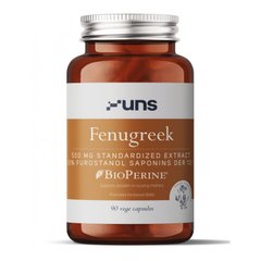 Экстракт семян пажитника UNS Fenugreek Bioperine 90 вег. капсул