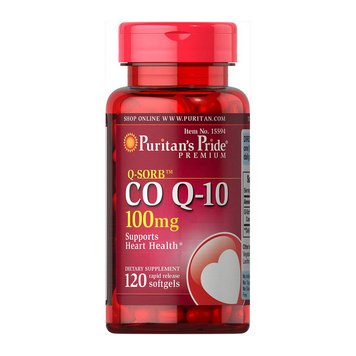 Коензим Q10 Puritan's Pride Q-SORB Co Q10 100 mg 120 капс