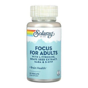 Покращення когнітивних функцій дорослих Solaray Focus for Adults 60 вег. капсул